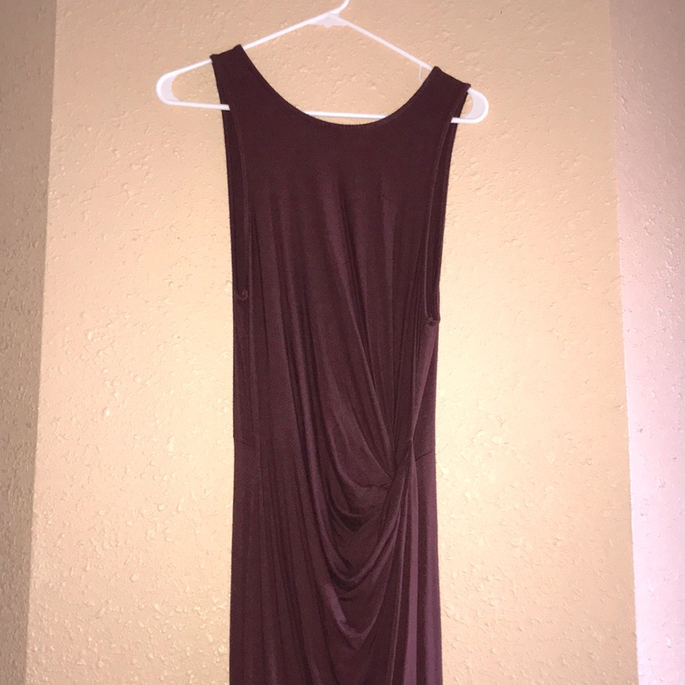 black swan maroon tied up dress